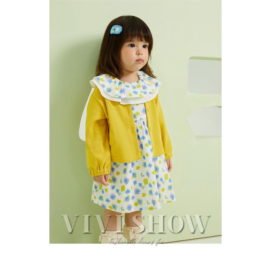 長袖ワンピース 子供服 カーディガン キッズ 女の子 ワンピ 切り替え