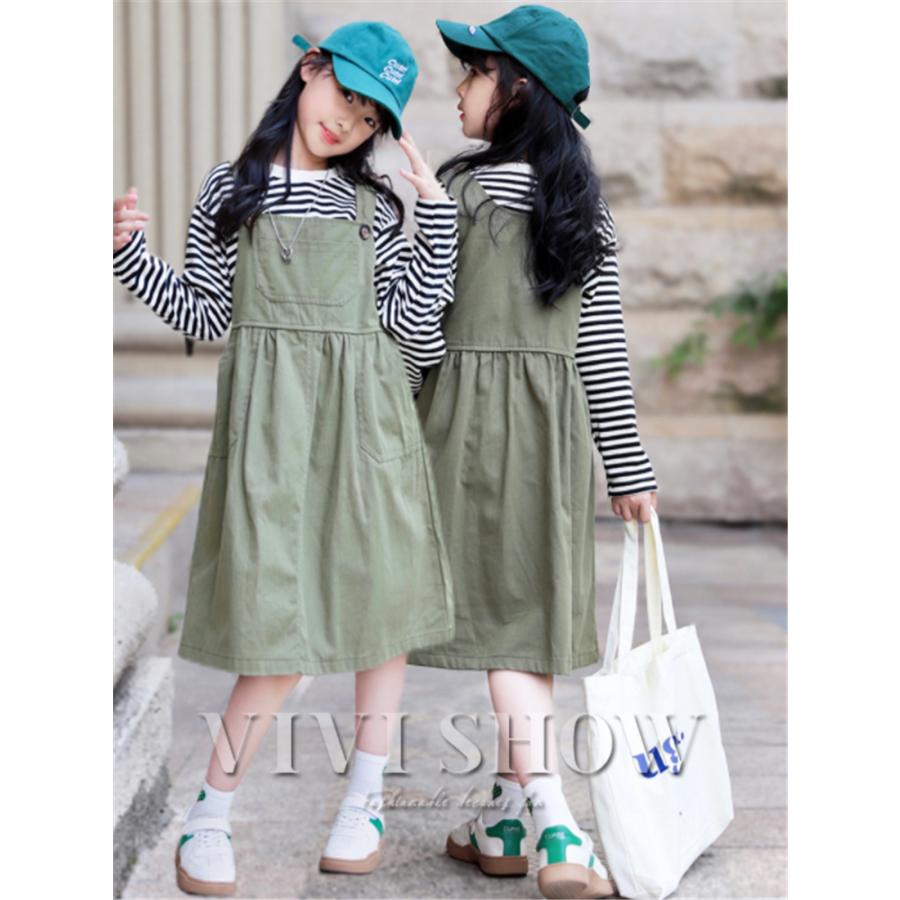 長袖ワンピース 子供服 キッズ 女の子 ワンピ 切り替え ナチュラル