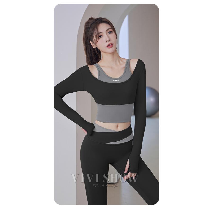 2点セット ヨガウェア スポーツウェア レディース パーカー ランニング