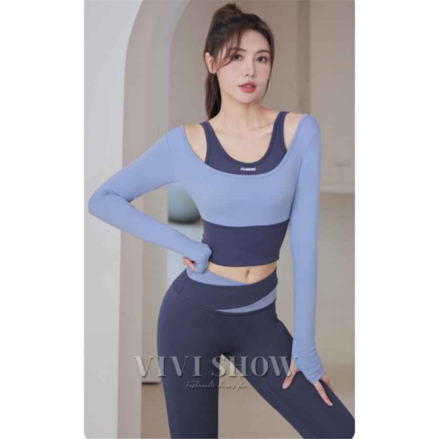 2点セット ヨガウェア スポーツウェア レディース パーカー ランニング