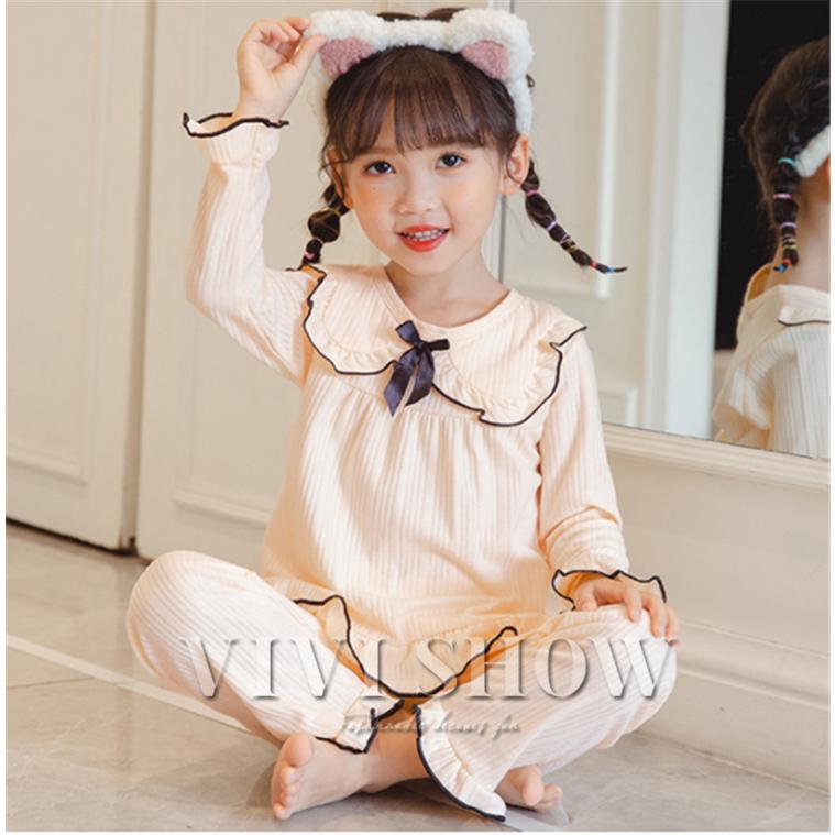 キッズ パジャマ 上下セット 長袖 襟付き 子供服 シンプル 可愛い 