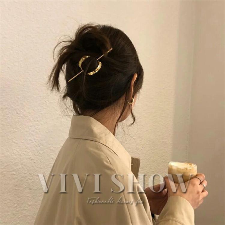 マジェステ シルバー ゴールド かんざし スティック バレッタ 髪留め