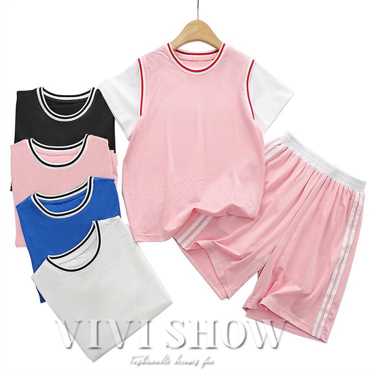 子供服 セットアップ キッズ 男の子 女の子 夏服 トップス 半袖tシャツ ハーフパンツ 半ズボン 子供ジャージ ジュニア スポーツウェア カジュアル｜vivishow777｜14