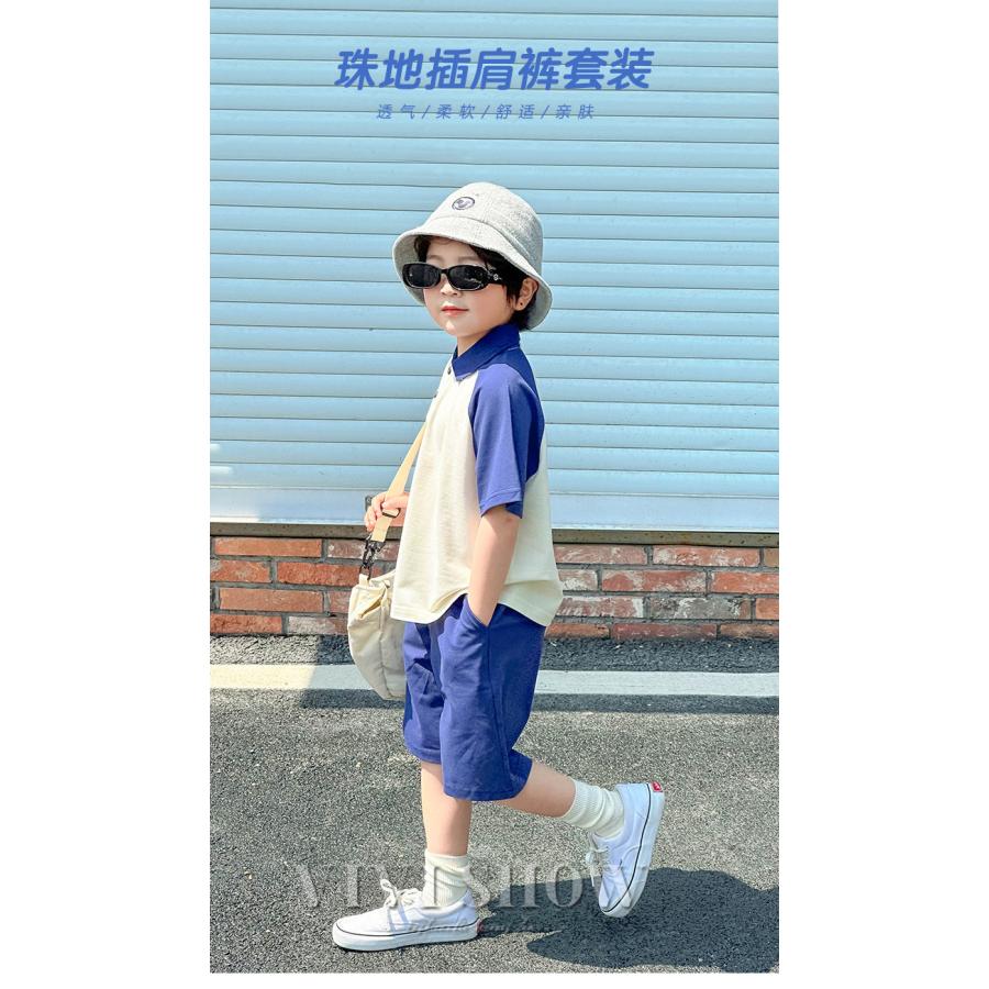 子供服 セットアップ キッズ 男の子 夏服 2点セット トップス 半袖