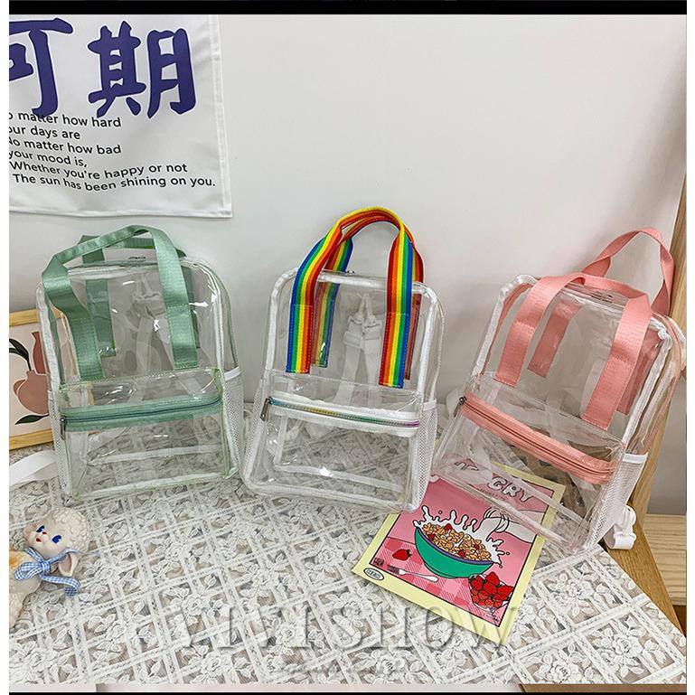 クリアリュックサック レディース PVC 透明 バックパック おしゃれ