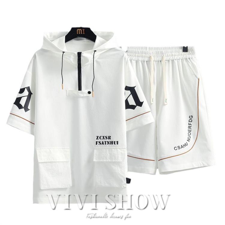 上下セット！deuce 半袖パーカー(フーディー) ハーフパンツ