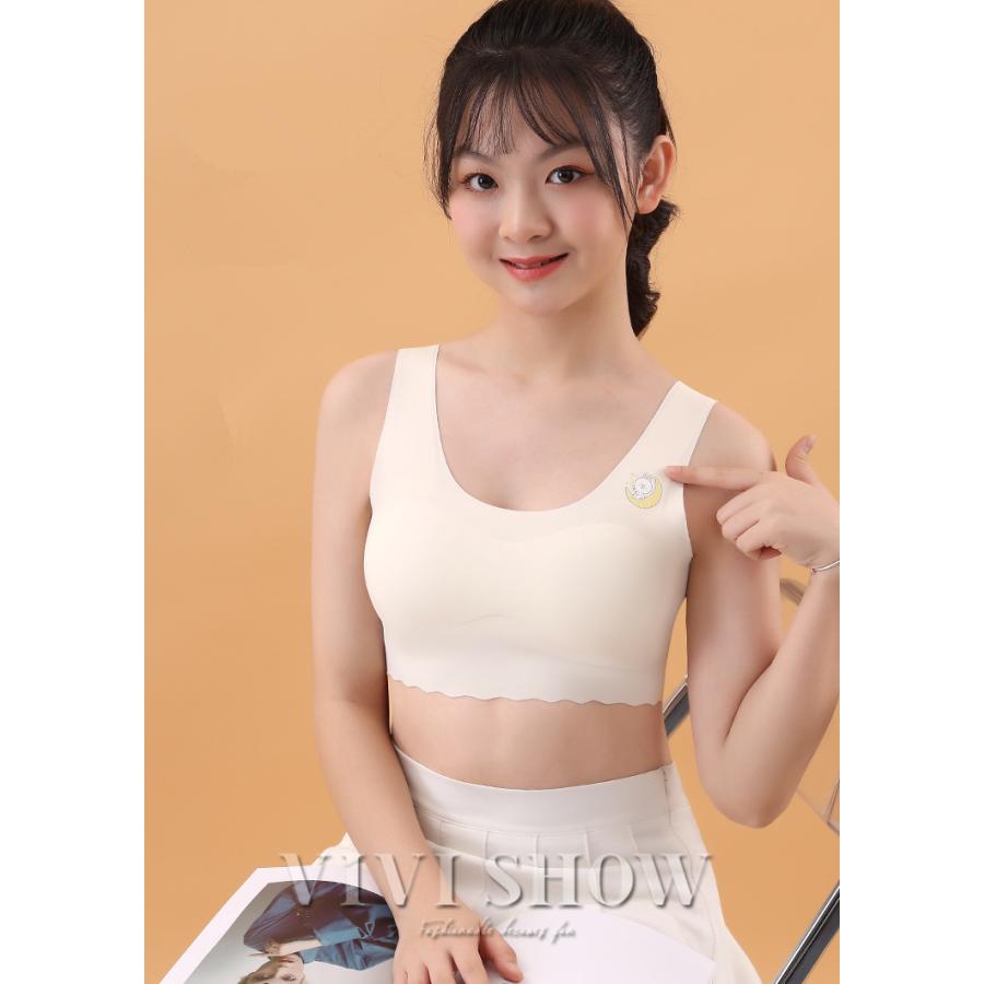 ジュニアブラジャー ジュニア ブラジャー ジュニアブラ スポーツブラ シンプル インナー 柔らかい つけやすい 下着 おすすめ かわいい : VIVISHOW - 通販  - Yahoo!ショッピング