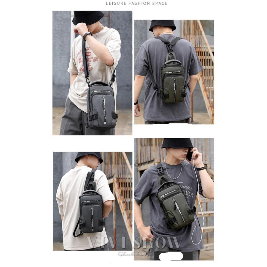 ［新品］3way ショルダー バックパック メンズ 男性 黒 ボディバッグ メンズ リュックサック 3WAY デイパック ボディバッグ ショルダー