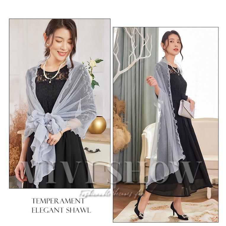 ストール ラメ 40cm幅 パーティー 結婚式 披露宴 オケージョン 二次会