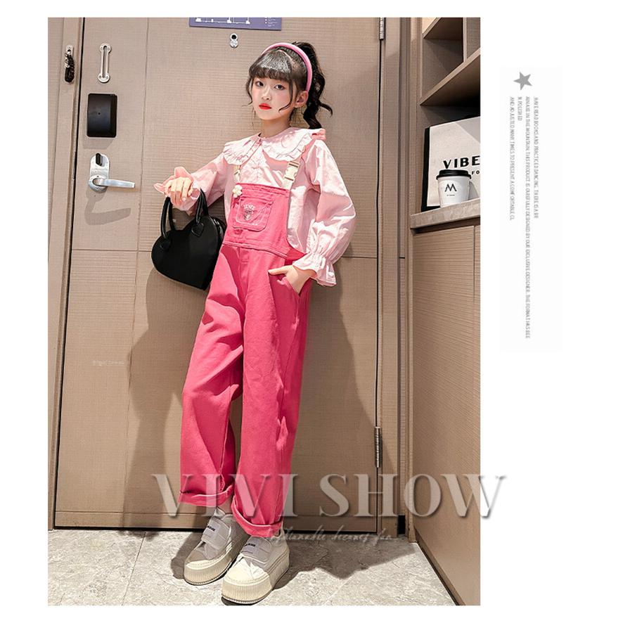 セットアップ オールインワン シャツ 女の子 キッズ オーバーオール