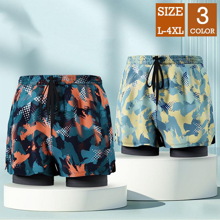 COR APL サーフパンツ Sサイズ 水色/黒 サーフパンツ インナー付き水着 メンズ 水陸両用 速乾海パン 男性用