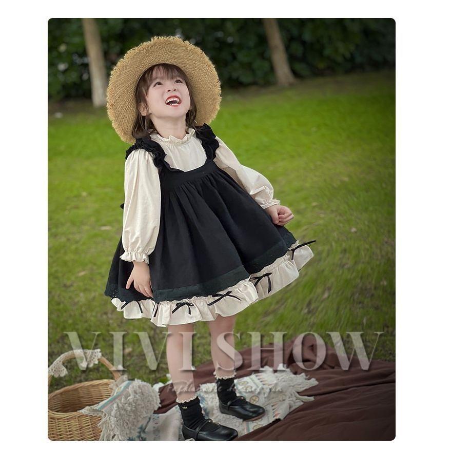 キッズ 子供服 ジュニア ワンピース かわいい おしゃれ フリル リボン  