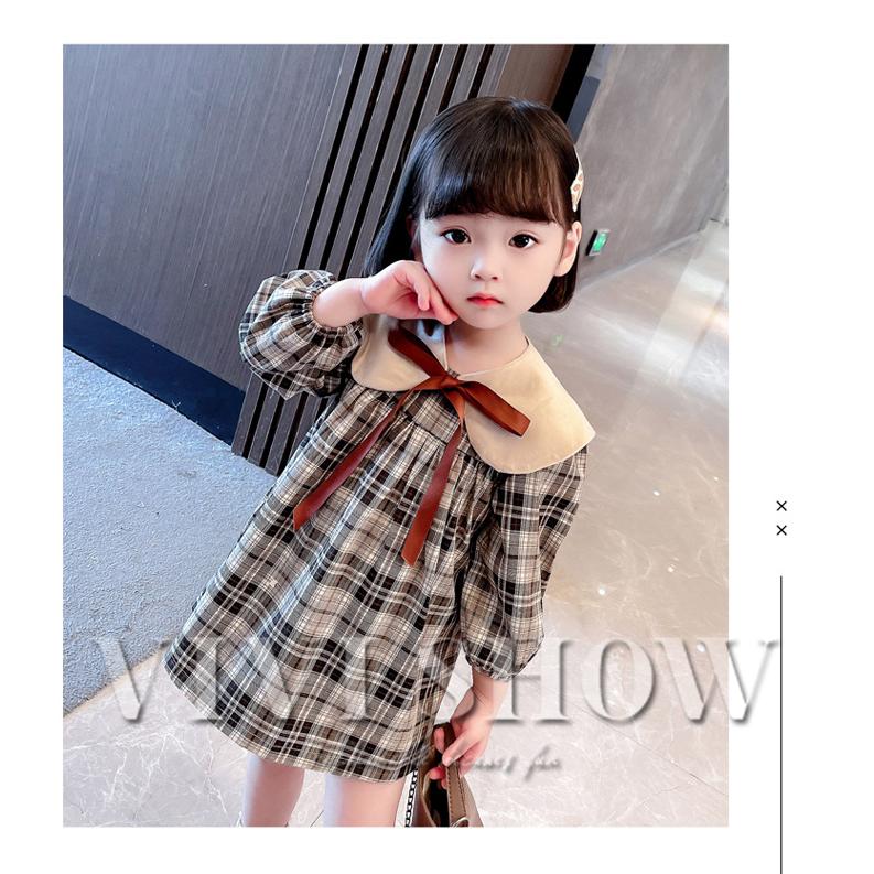 キッズ ジュニア 子供服 ワンピース 長袖 可愛い チェック柄 きれい