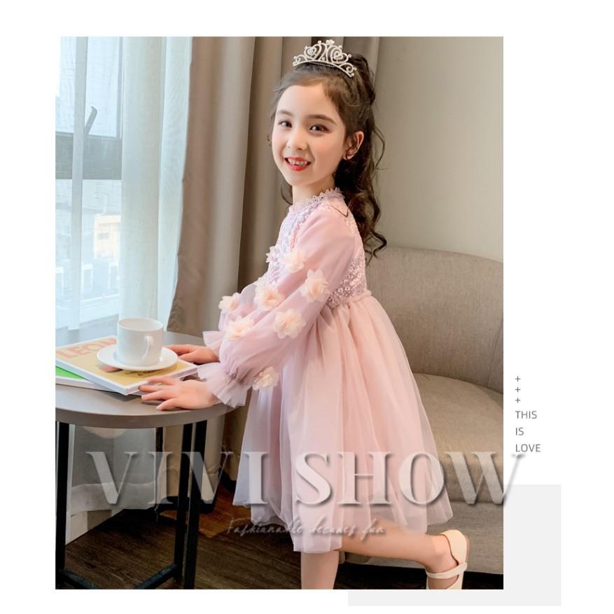 キッズ ジュニア 子供服 ワンピース 長袖 可愛い ドレス きれい
