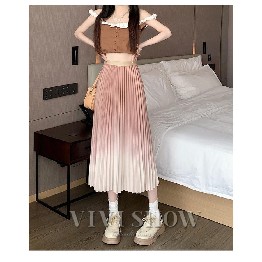 レディース スカート ロングスカート プリーツ マキシスカート