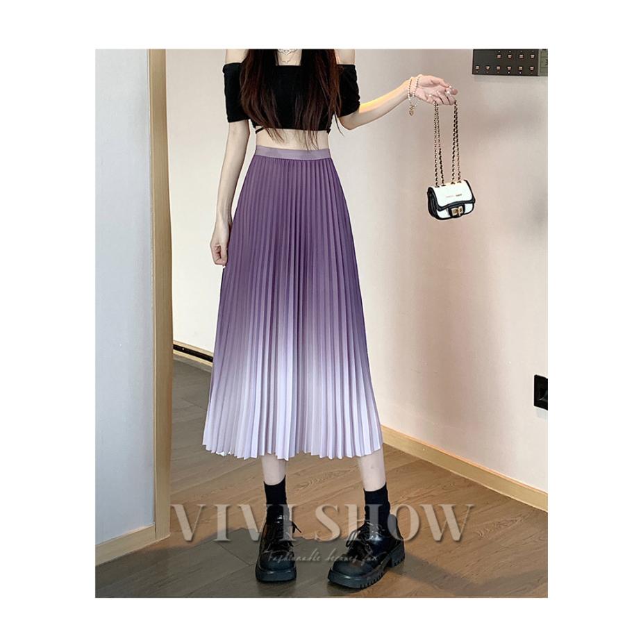 レディース スカート ロングスカート プリーツ マキシスカート