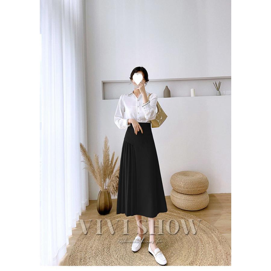 レディース スカート 膝丈スカート フレア プリーツ おしゃれ きれい