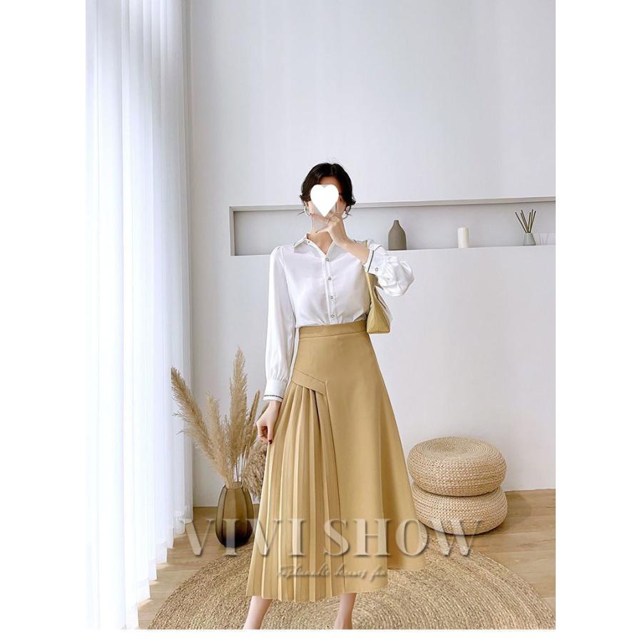 Pleats Please スカート ひざ丈 シャンパンゴールド レディース スカート 膝丈スカート フレア プリーツ おしゃれ きれい