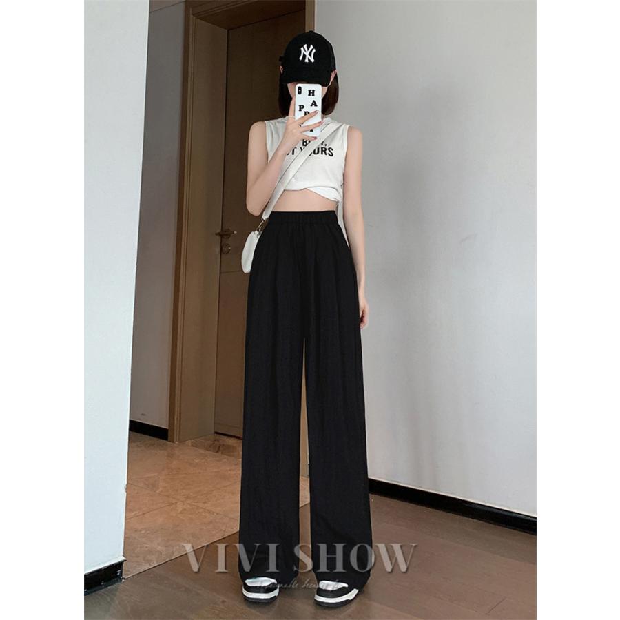 レディース ワイドパンツ ズボン ボトムス ウエストゴム カジュアル