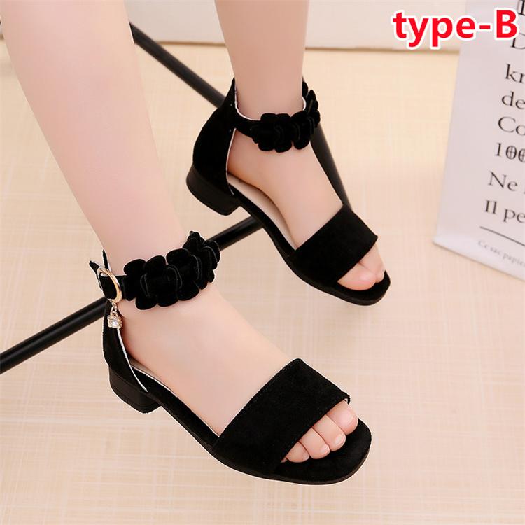 ジュニア サンダル 女の子 お姫様靴 シューズ 夏 女児 フリルサンダル