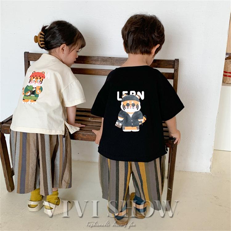 キッズ ジュニア 半袖 男の子 女の子 トップス Tシャツ カットソー