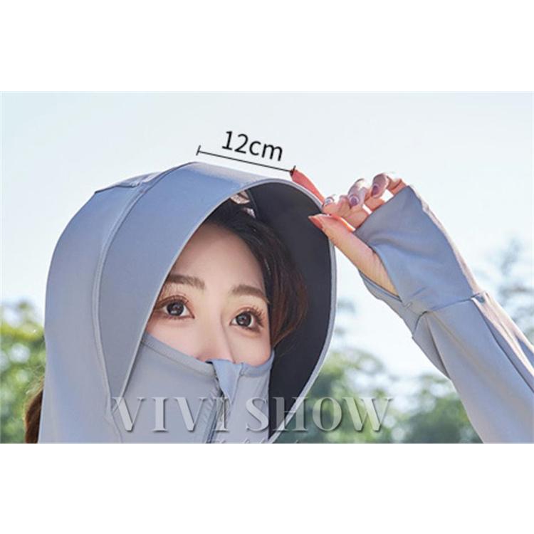 日焼け止め服 レディース パーカー UVカット フード付き 長袖 紫外線