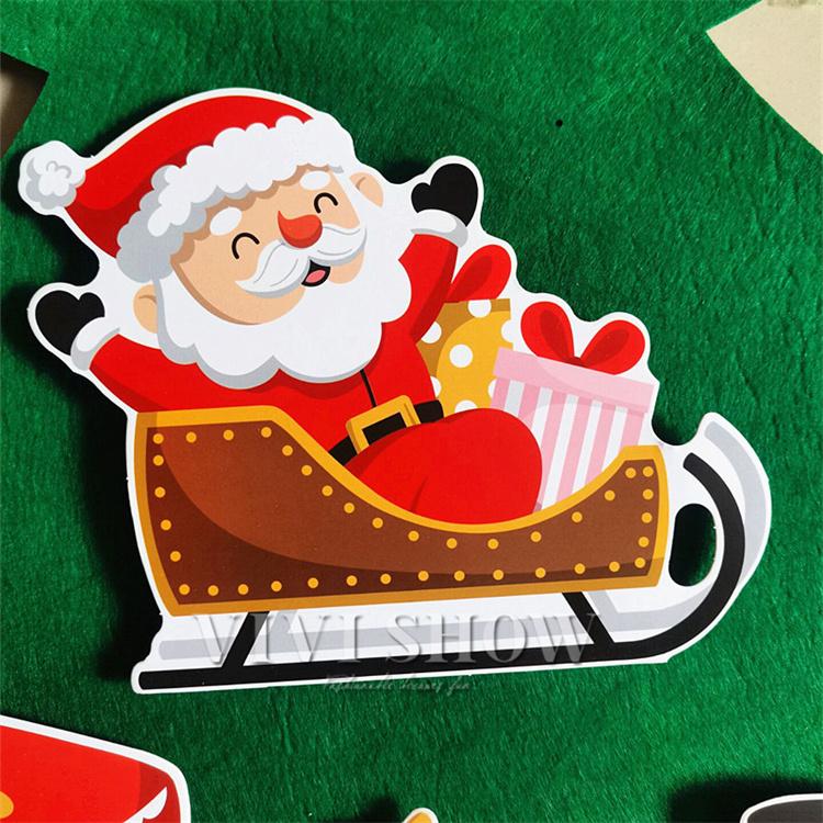クリスマスツリー フェルト 壁掛け 吊り紐付き オーナメント 部屋 壁