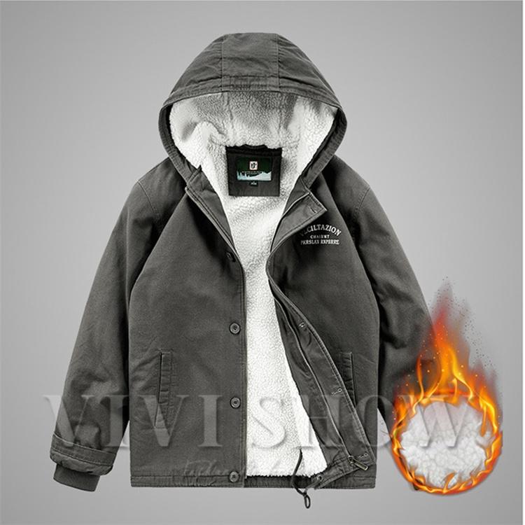 2414【MOCOLIFER】ボア付きモッズコート(M)フード付き　希少 モッズコート メンズ ファー付き 裏ボア 裏起毛 中綿 送料無料