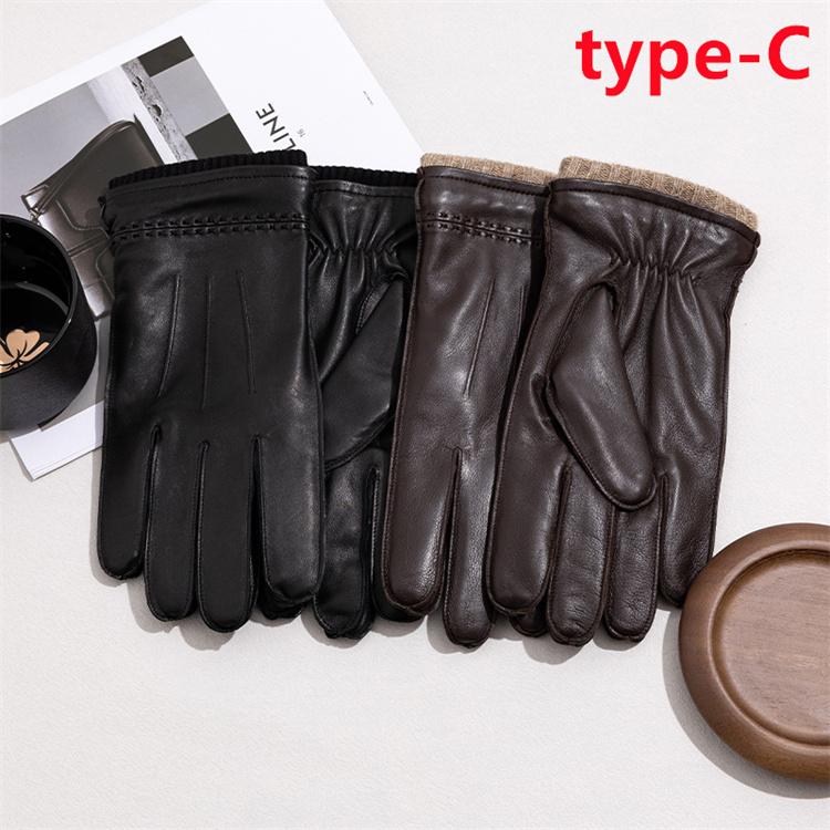 本革手袋 メンズ 五本指 革 裏起毛 裏ボア付き 防寒 ショート丈