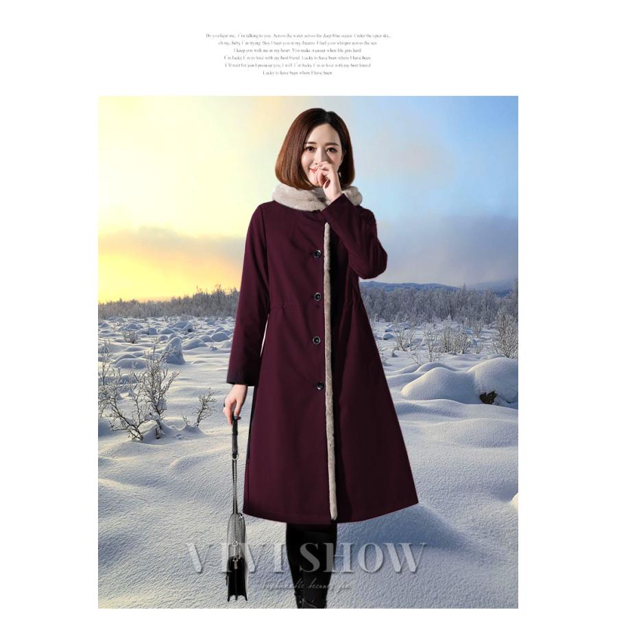 毛皮コート ファーコート レディース 超ロングコート ボリュームファー