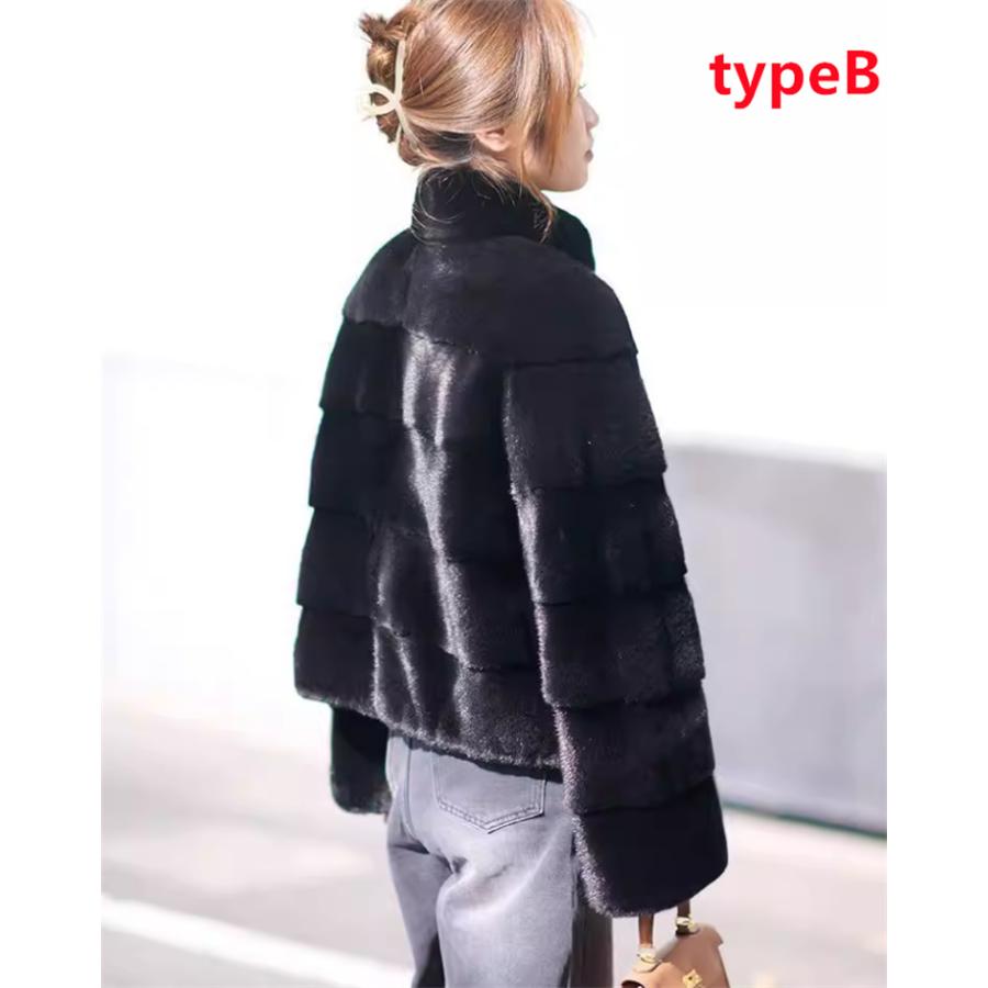 毛皮コート ファーコート レディース コート ボリュームファー