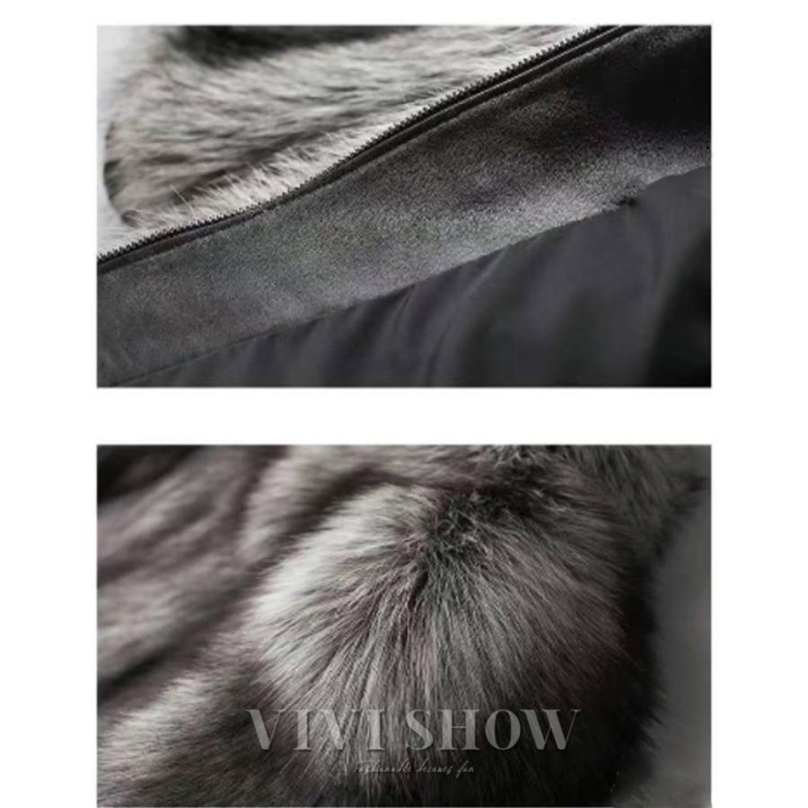 ファーコート メンズ 毛皮コート フォクス ファー付き ショートコート