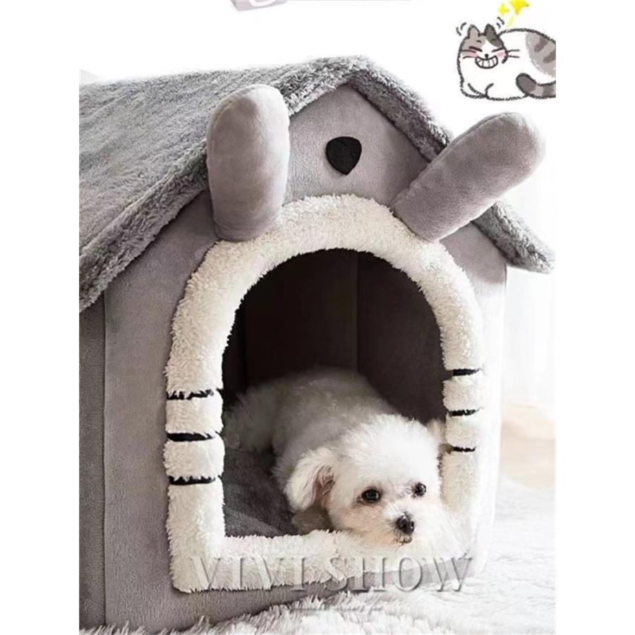 ドーム型 犬猫用ベッド PET HOUSE ペットハウス 折りたたみ 犬ハウス