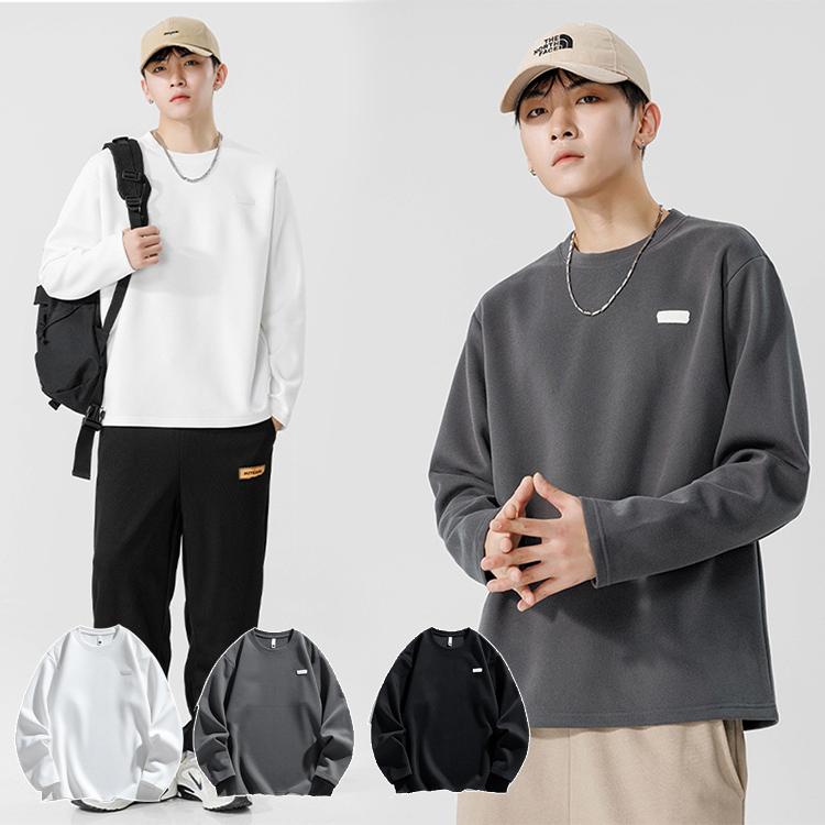 メンズ 長袖 Tシャツ ゆったり トップス シンプル おしゃれ 合わせ