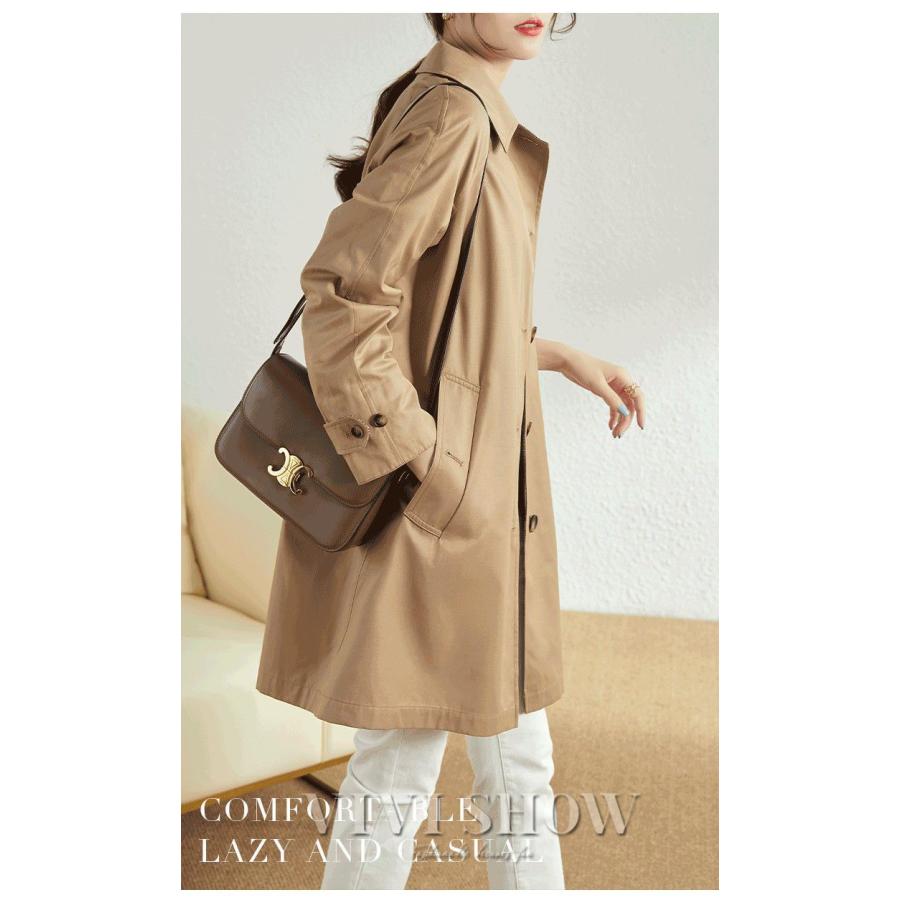 コート トレンチコート レディース ステンカラーコート ロングコート