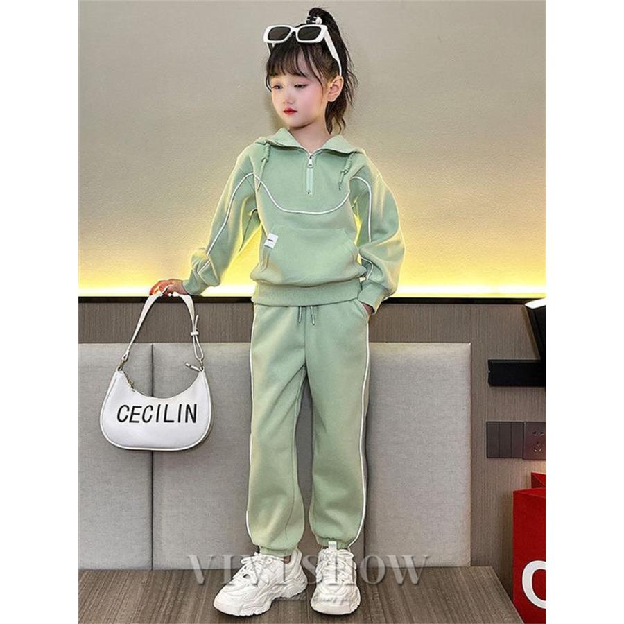 かわいい 上下セット キッズ 子供服 ジップアップ スウェット おしゃれ