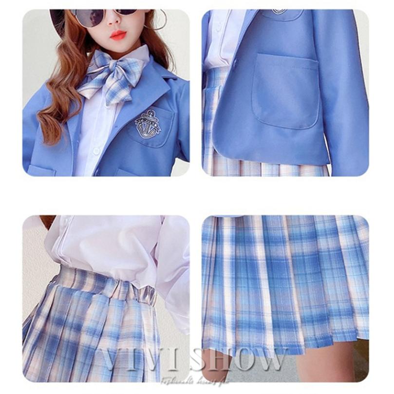 子供服 上下セット かわいい キッズ ブレザー リボン プリーツ風