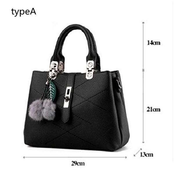 斜め掛け レディース 2way ショルダーバッグ PU ハンドバッグ ポンポン