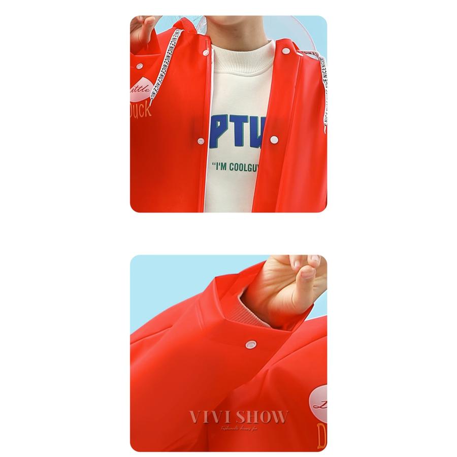ロージーモンスターレインコート赤色2way waterproof coat 撥水 楽天