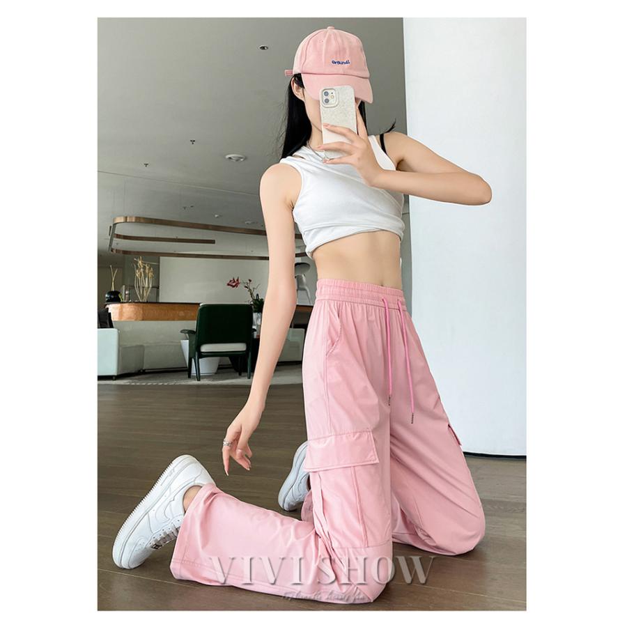 カーゴパンツ レディース イージーパンツ カジュアル サイドポケット