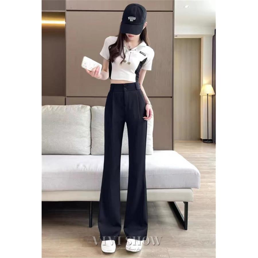 フレアパンツ ラッパパンツ レディース ベルボトム ストレッチ