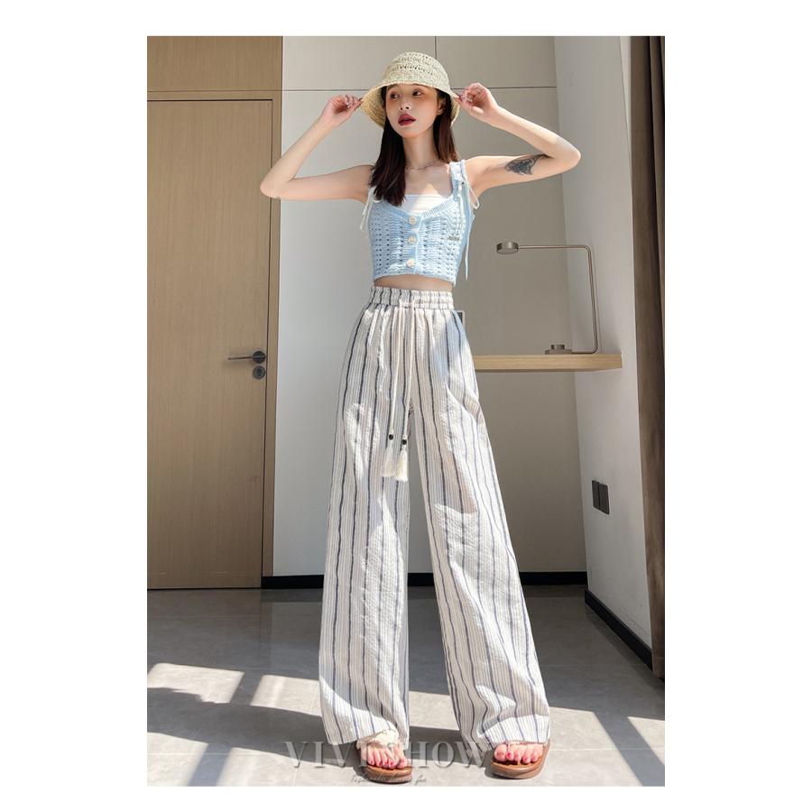 ワイドパンツ レディース タックワイドパンツ ストレートパンツ 春夏