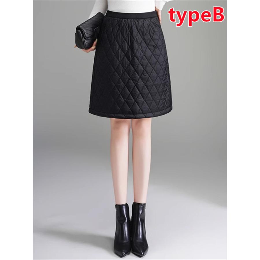 レディース 防寒 防風 ダウン風スカート 冷え防止 保温 ミニスカート