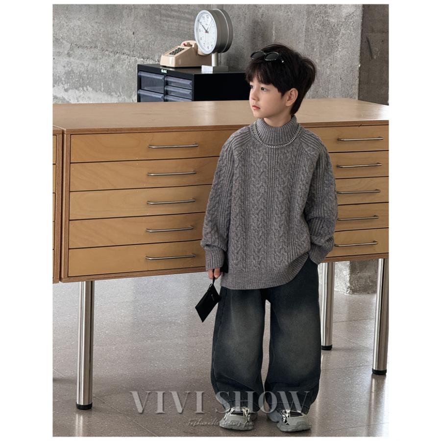 子供服 ニット プルオーバー セーター 秋冬 キッズ 男の子 トップス