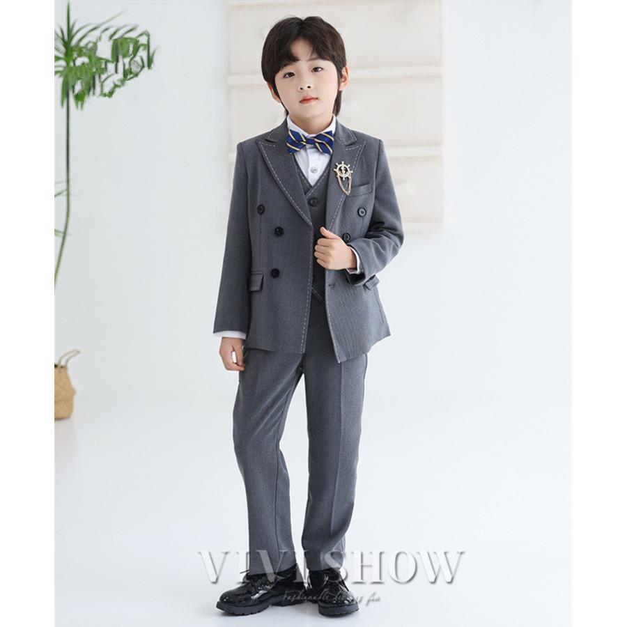 キッズスーツ 子供スーツ 6点セット 男の子 フォーマル スーツ 子供服