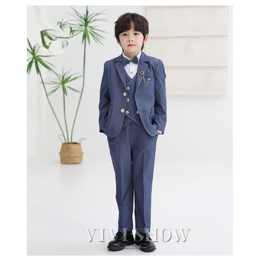 ボーイズ　スーツ セットアップ　6点セット スーツ 男の子 6点セット 子供スーツ キッズ フォーマル セットアップ