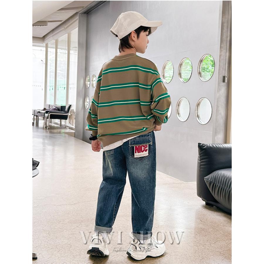 ロングパンツ 長ズボン デニム 薄手 キッズ 子供服 男の子 ボトムス