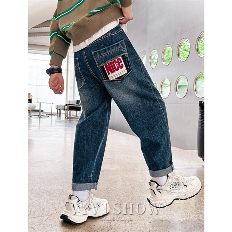 グッチ　パンツ　ジーパン　ジーンズ　長ズボン　GUCCI キッズ　デニム ロングパンツ 長ズボン デニム 薄手 キッズ 子供服 男の子 ボトムス