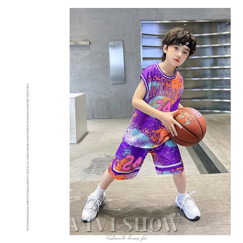 バスケット タンクトップ セットアップ キッズ ダンス衣装 男の子