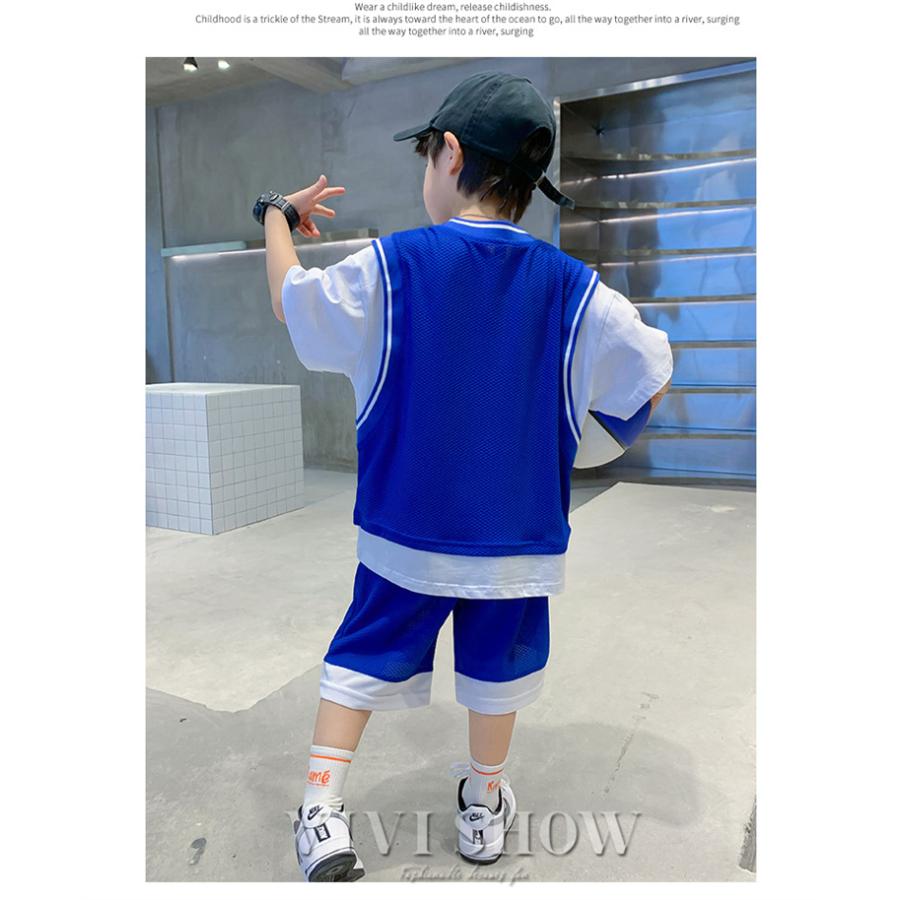 バスケット セットアップ キッズ ダンス衣装 男の子 かっこいい